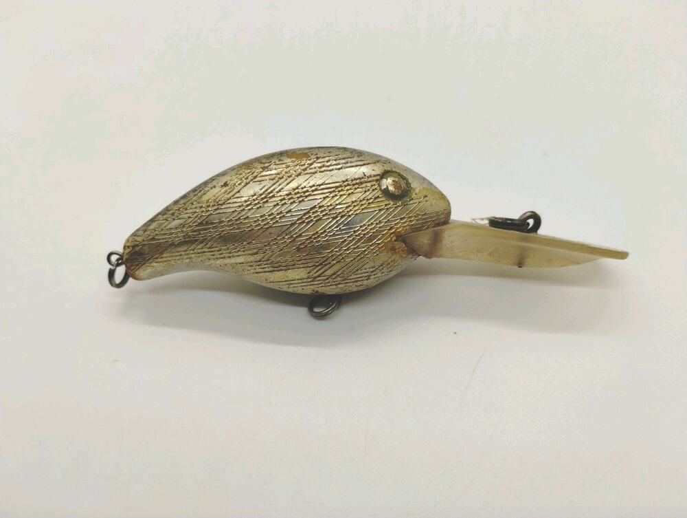 Rebel Deep Mini R Crankbait Silver Black Back - Textured - No Hooks
